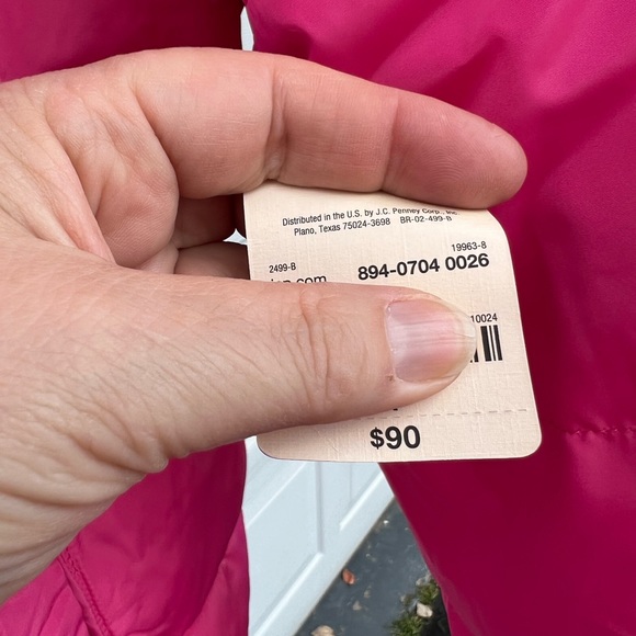 NWT St. John’s Bay Pretty Pink Puffer Jacket with Pockets - Picture 6 of 6